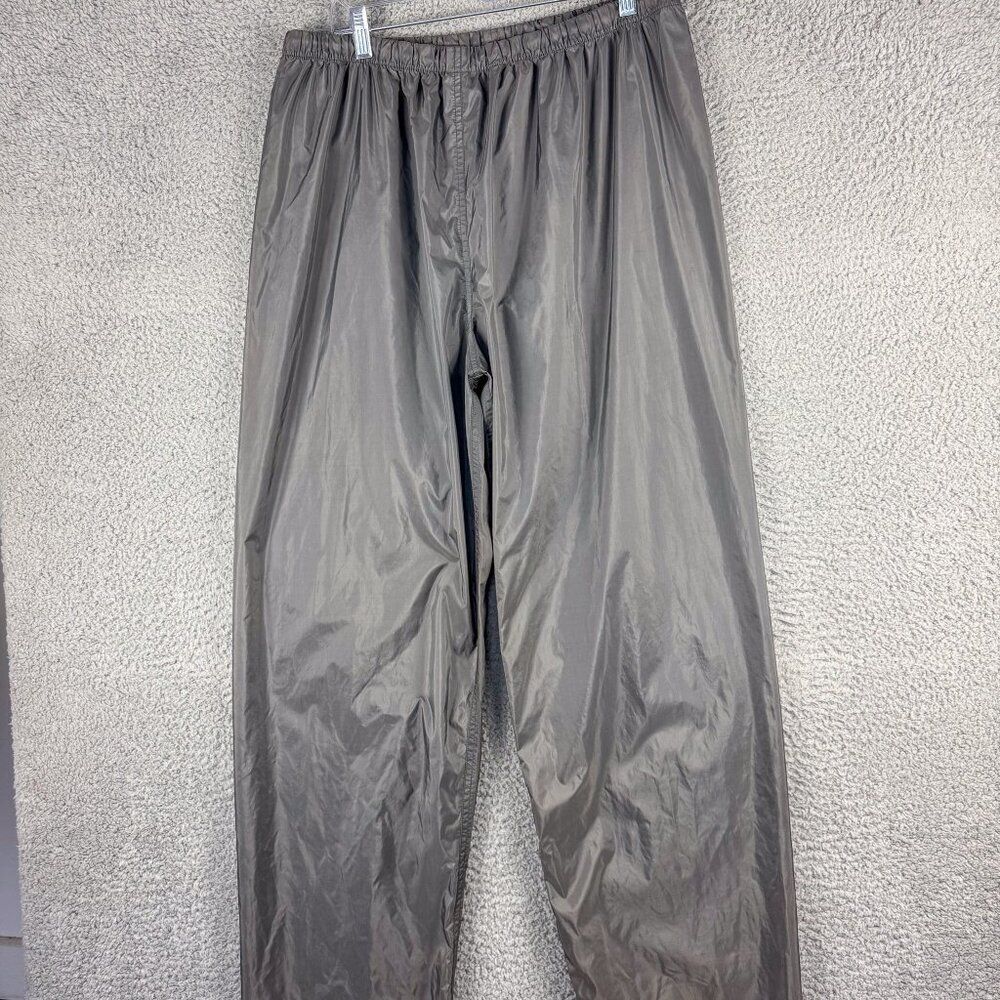 Cabelas Waterproof Pants Mens Large Gray Outdoor Hiking‎ Camping Nylon 32x30